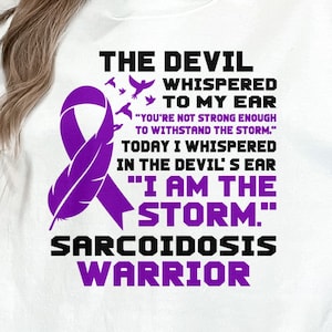 Sarcoidosis Warrior Svg: Purple Ribbon Awareness, I&#39;m the Storm (Digital Download)