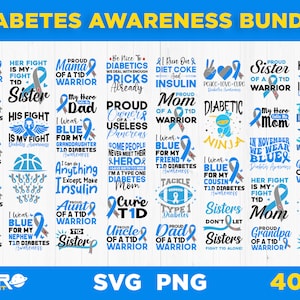 Diabetes Awareness Svg Png Bundle, T1d Diabetes Awareness, Type 1 Diabetes Svg Png