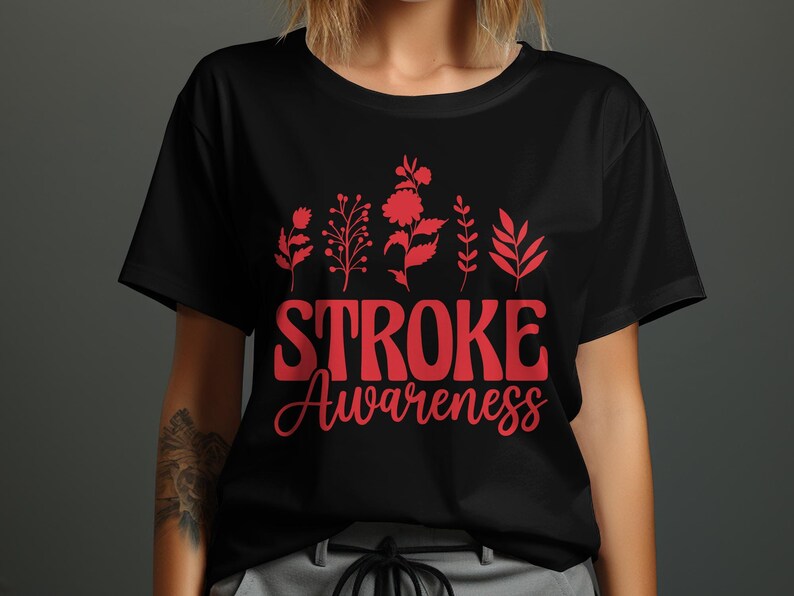 Stroke Awareness Svg: Red Ribbon Design (digital Download) - Etsy