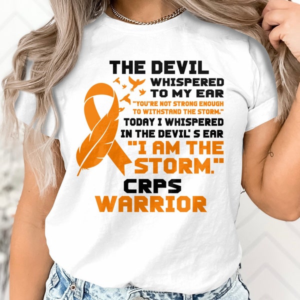 CRPS Warrior Svg, I'm the Storm, CRPS Awareness Svg Png, Orange Ribbon Svg, Complex Regional Pain Syndrome Awareness Svg Cricut Sublimation
