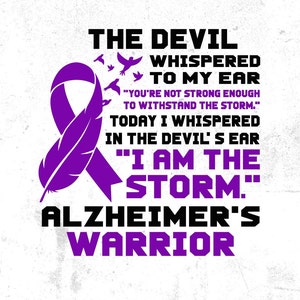 Guerrier d&#39;Alzheimer ruban violet SVG PNG : modèles de soutien à la sensibilisation (téléchargement numérique)