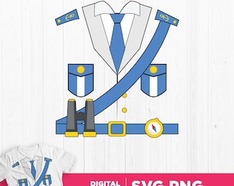 Captain Costume SVG: Sailor Outfit, Kids Birthday (Digital Download)