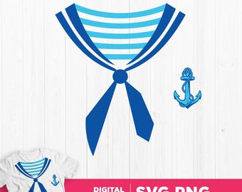 Sailor Costume SVG: Seafarer Uniform Clipart (Digital Download)