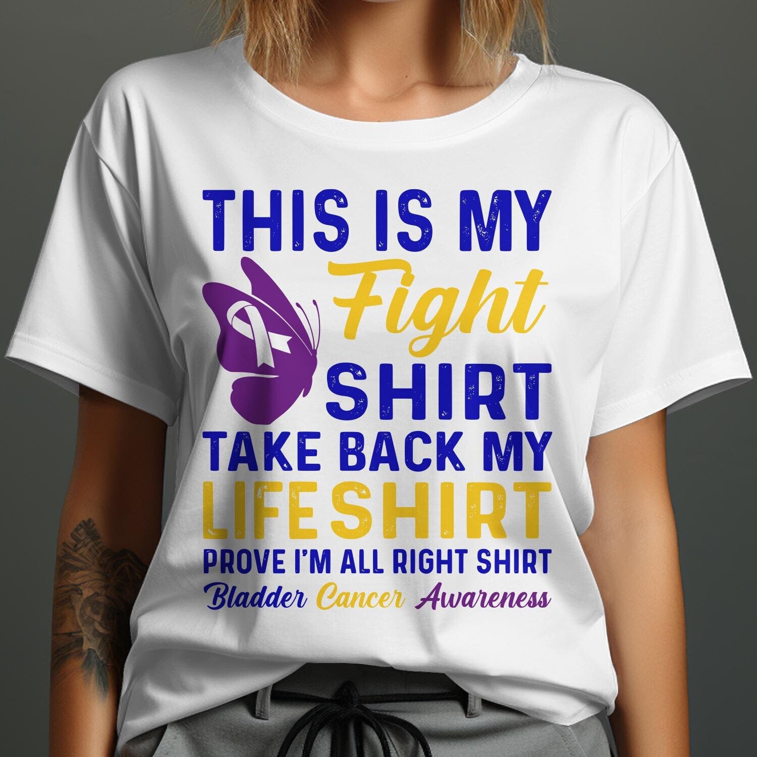 Bladder Cancer Awareness Svg Png: My Fight Shirt (Digital Download)