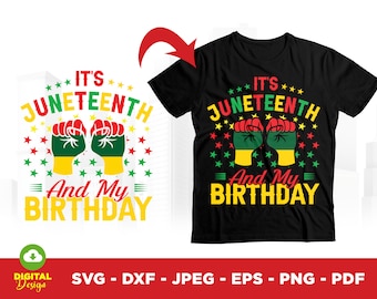 Juneteenth Birthday 1865 Svg Png, Juneteenth Svg, June 19th 1865 Svg, Black History Png, African American Svg Cricut Sublmation Design