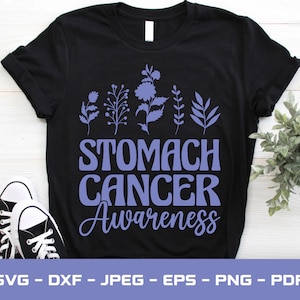 Stomach Cancer Awareness Periwinkle Ribbon SVG Design (Digital Download)