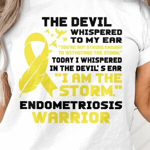Endometriosis Warrior Svg, I&#39;m the Storm, Endometriosis Awareness Svg Png, Yellow Ribbon Svg Cricut Sublimation Design