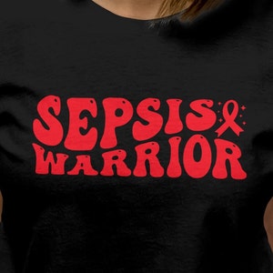 Sepsis Warrior SVG: Awareness Ribbon, Cricut File (Digital Download)