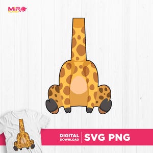 Giraffe Costume SVG PNG: Funny Outfit Cut File (Digital Download)