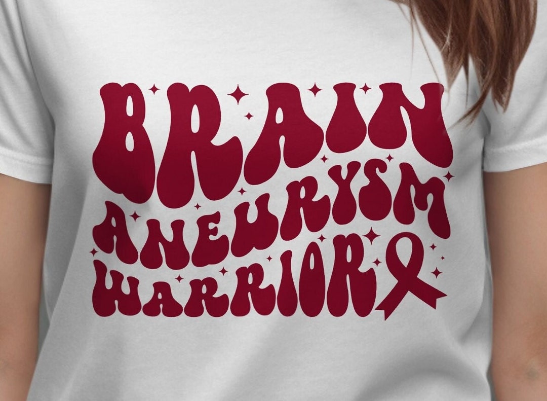 Brain Aneurysm Awareness Svg Png, Brain Aneurysm Warrior Svg, Burgundy ...