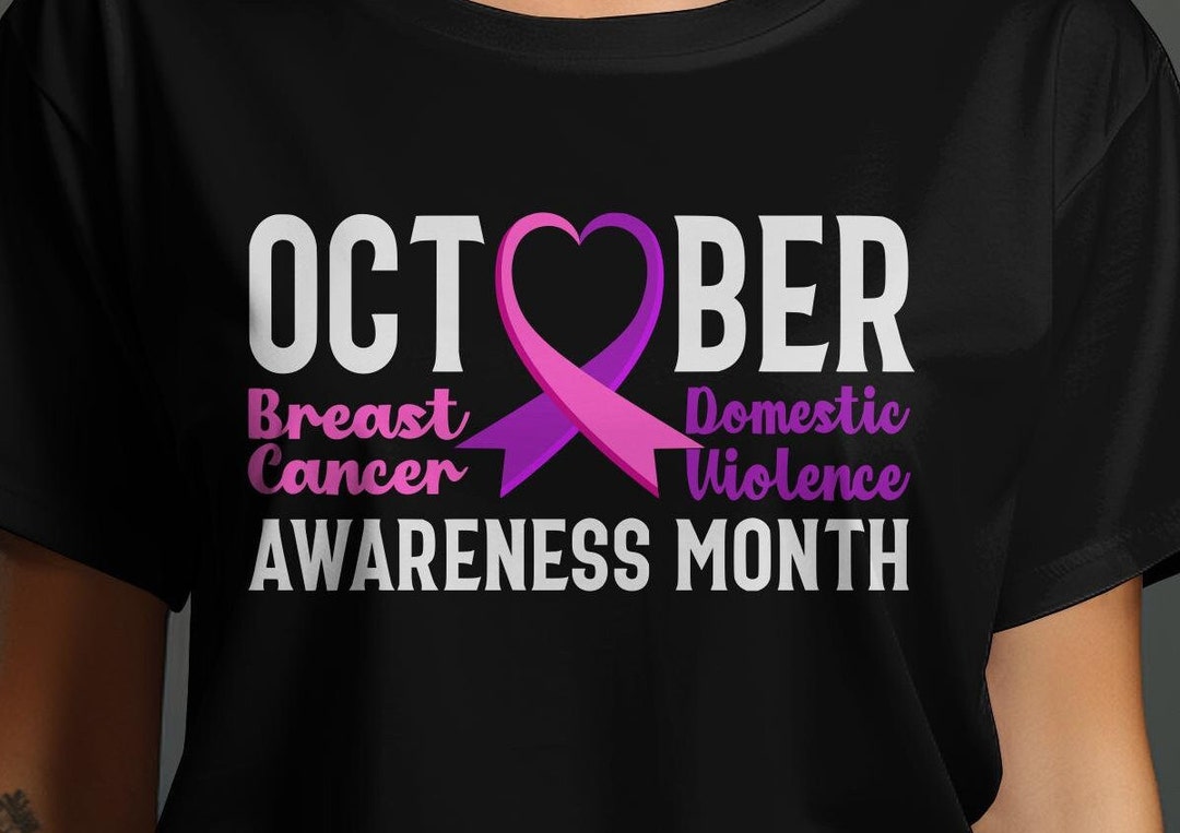 October Breast Cancer Domestic Violence Awareness Month Svg, Domestic ...