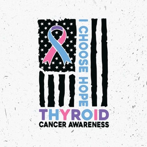 Thyroid Cancer Flag Svg Png, Thyroid Cancer Awareness Svg Cricut, Thyroid Cancer Warrior Png, Thyroid Cancer Ribbon Support Sublimation