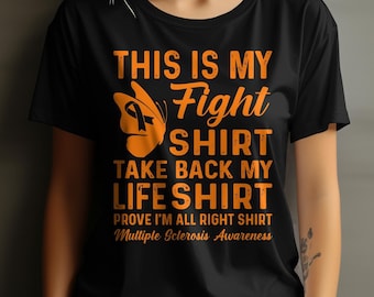 Multiple Sclerosis Awareness Fight Shirt Svg Png - Warrior Survivor Design (Digital Download)