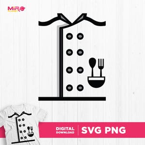 Chef Costume SVG: Kids&#39; Baking Birthday Design (Digital Download)