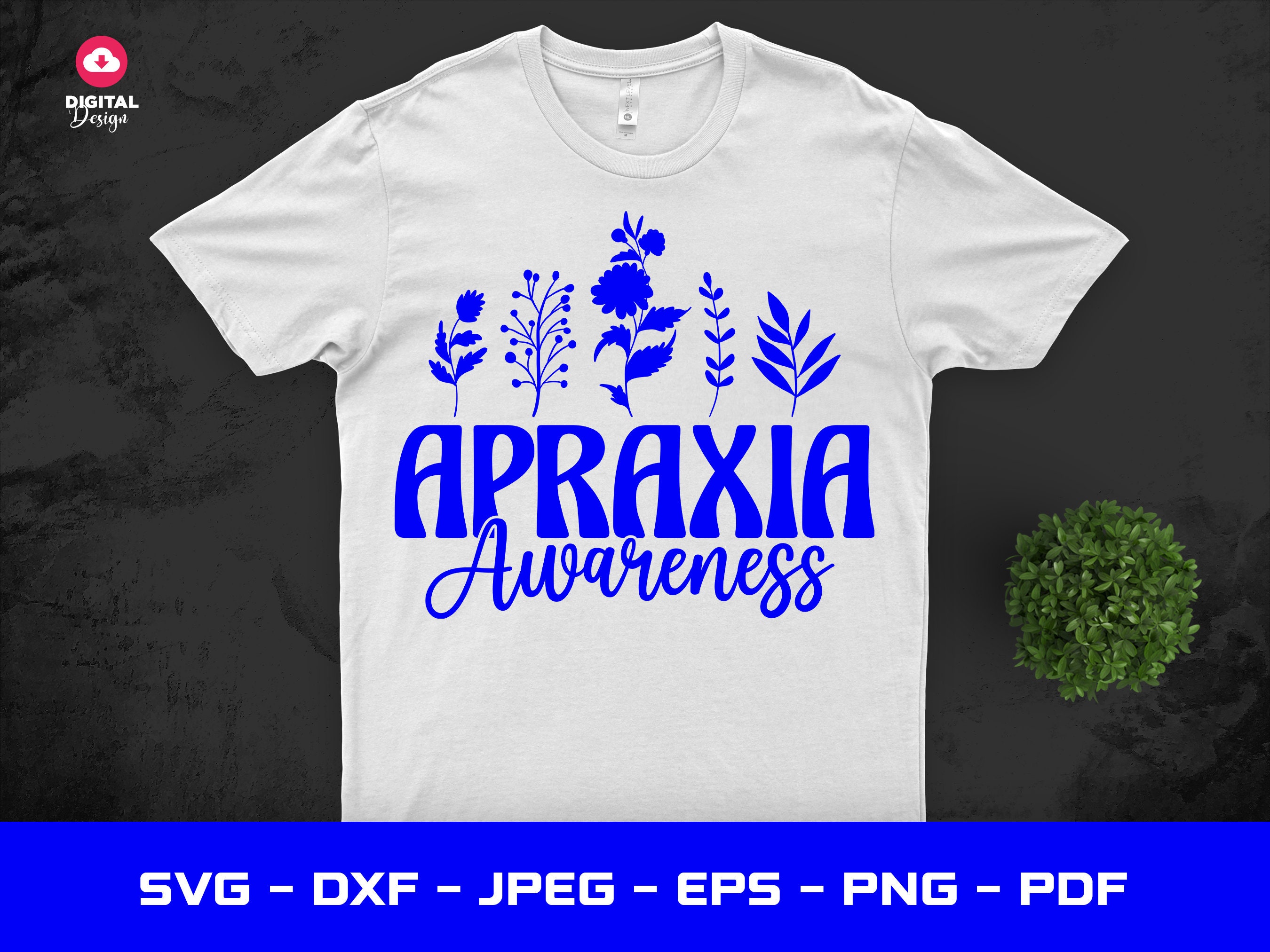 Apraxia Awareness Svg, Apraxia Svg Png, Blue Ribbon Svg, Apraxia ...