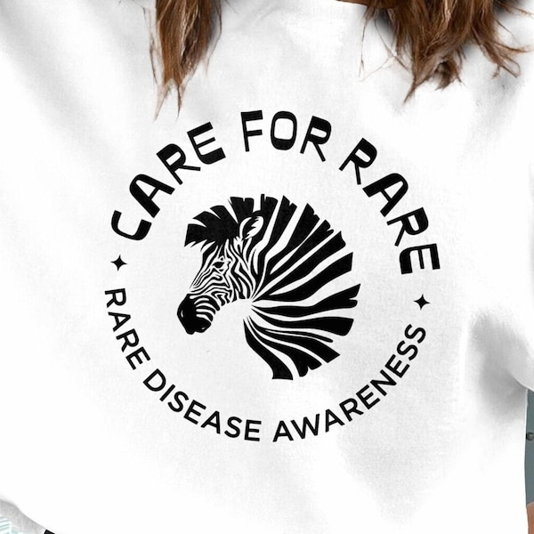 Care For Rare Png Svg, Rare Disease Awareness Svg, Ehlers-danlos Syndrome Png Sublimation Designs, Zebra Ribbon Svg Cricut