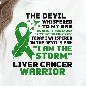 Liver Cancer Warrior Svg: Emerald Green Ribbon Design (Digital Download)