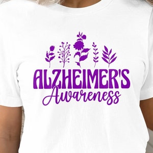 Ruban violet sensibilisation à la maladie d&#39;Alzheimer SVG PNG : motifs par sublimation (téléchargement numérique)