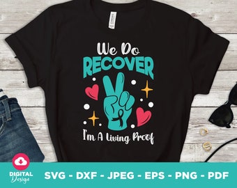 Addiction Recovery Awareness SVG PNG: Teal Ribbon Design (Digital Download)