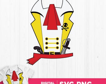 Kids Pirate Costume SVG PNG: Birthday Party Cut File (Digital Download)