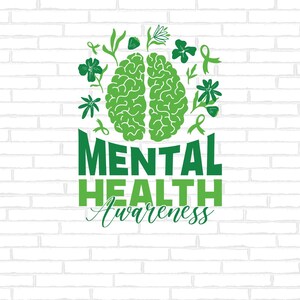Mental Health Awareness Svg Png, Retro Mental Health Awareness Png Svg, Mental Illness Svg Cricut, Mental Support Sublimation image 3