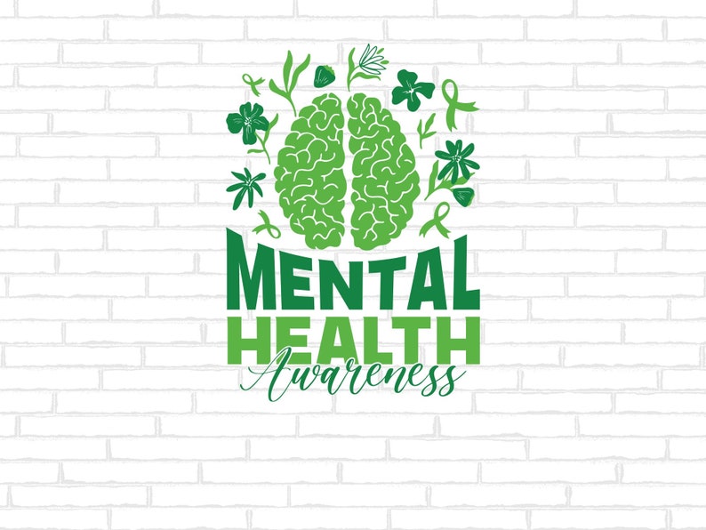 Mental Health Awareness Svg Png, Retro Mental Health Awareness Png Svg, Mental Illness Svg Cricut, Mental Support Sublimation image 3