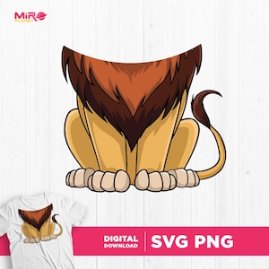 Löwen Kostüm SVG PNG: Lustige Outfit Schnittdatei (Digitaler Download)