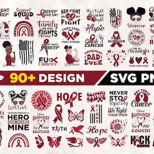 Burgundy Ribbon Awareness Svg Png Bundle, Multiple Myeloma Cancer Warrior Survivor Sickle Cell Flag Support Butterfly Cricut Png Sublimation