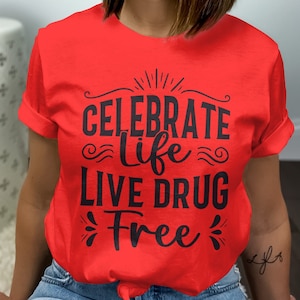 Red Ribbon Week Svg Png: Celebrate Life Drug-Free Design (Digital Download)