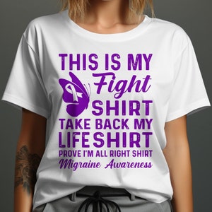 Migraine Awareness Svg Png, My Fight Shirt Svg Png, Migraine Survivor Svg, Migraine Warrior Svg Png Cricut Cut File Sublimation