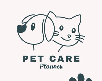 Planner voor dierenverzorging | Gezondheidsdossiers hond en kat, oppasinformatie (digitale download)