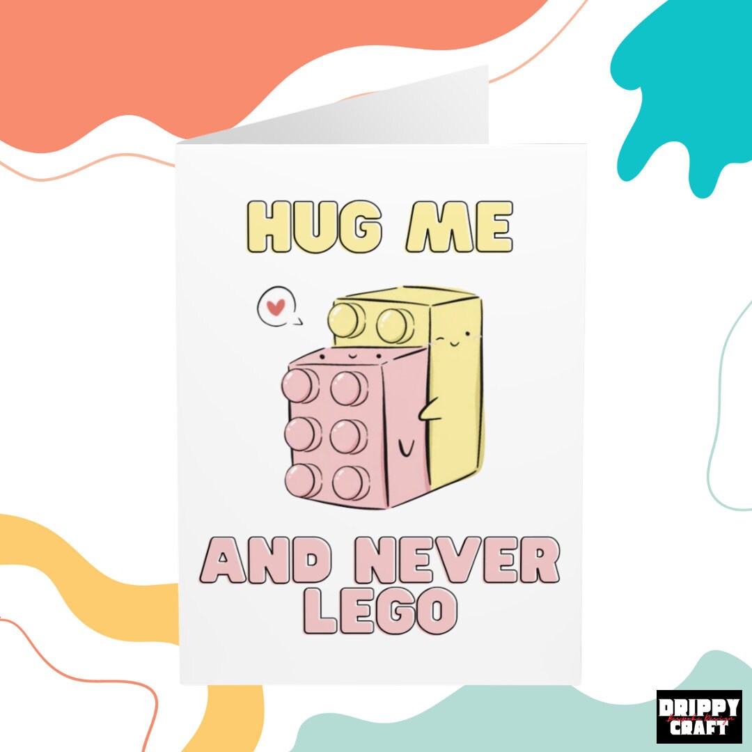 Hug Me and Never Lego Greeting Cards 5 Pack Etsy