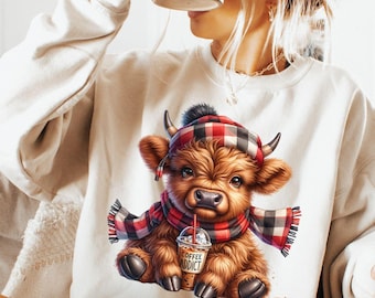 Highland Cow Shirt, Cute Highland Cow, Western Shirt, Cowboy Shirt, Highland Cow Shirt, Country Tee Cow Gift, Girlfriend Gift, Wife Gift