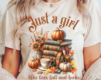 Cozy Autumn Book Lover T-Shirt: Fall Reading Tee
