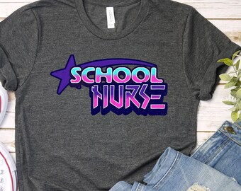かわいい学校看護師シャツ、学校看護師へのギフト、看護師シャツ、学校看護師Tシャツ、新学期看護師Tシャツ、看護師への感謝、看護師へのギフト