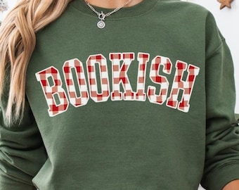 Bookish Sweatshirt, Bookworm Sweatshirt, Book Nerd Shirt, Book Lover Shirt, Bookish Gift, Gift for Book Lover, Cute Buffalo Shirt, Book Gift