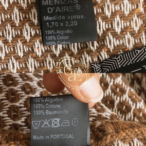 Modern Tradicional Portuguese Blanket | Cotton Bed Cover | Sofa Coverlet | Sustainable Home Decor | Woven Covering Made in Portugal image 7