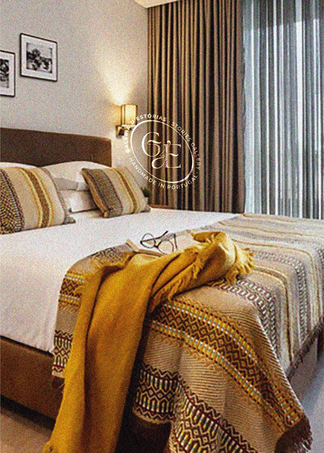 Traditional Portuguese Modern Picnic Blanket Cotton Bed or Sofa