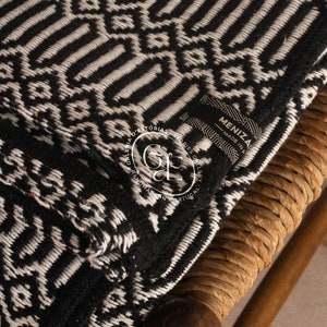 Traditional Portuguese Modern Picnic Blanket | Cotton Bed or Sofa Bedspread | Sustainable Blanket | Eco Friendly Decoration | Made in Loom
