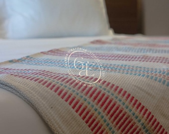 Traditional Portuguese Modern Blanket | Handmade Picnic Blanket | Cotton Bed or Sofa Blanket Home Decoration | Woven Covering | Portugal