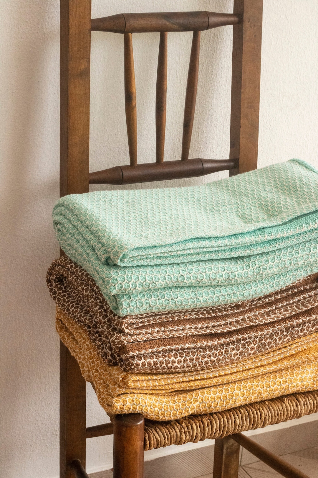 Modern Tradicional Portuguese Blanket Cotton Bed Cover Sofa Coverlet Sustainable Home Decor