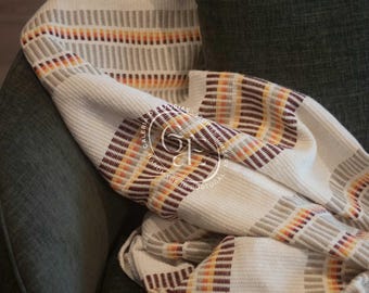 Traditional Portuguese Modern Blanket | Handmade Picnic Blanket | Cotton Bed or Sofa Blanket Home Decoration | Woven Covering | Portugal