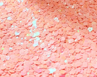 10g Chunky Bubblegum Pink Glitter - Premium Glitter for Crafts, Nail Art, and DIY Projects -  Add Whimsical Sparkle to Your Creations!