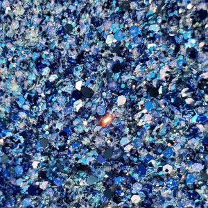 10g Chunky Forget Me Not Glitter - Paillettes de qualité supérieure pour l'artisanat, l'art des ongles et les projets de bricolage - Ajoutez un éclat fantaisiste à vos créations !