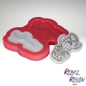 Moule en silicone zombie cactus, moule pour boucles d'oreilles, moule pour faire fondre la cire, moule en résine, parfait pour les artisans