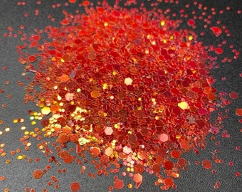 10g Chunky Ruby Red Glitter - Premium Glitter for Crafts, Nail Art, and DIY Projects -  Add Whimsical Sparkle to Your Creations!