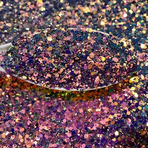 10g Chunky Karma Colour Shift Glitter - Premium Glitter for Crafts, Nail Art, and DIY Projects -  Add Whimsical Sparkle to Your Creations!
