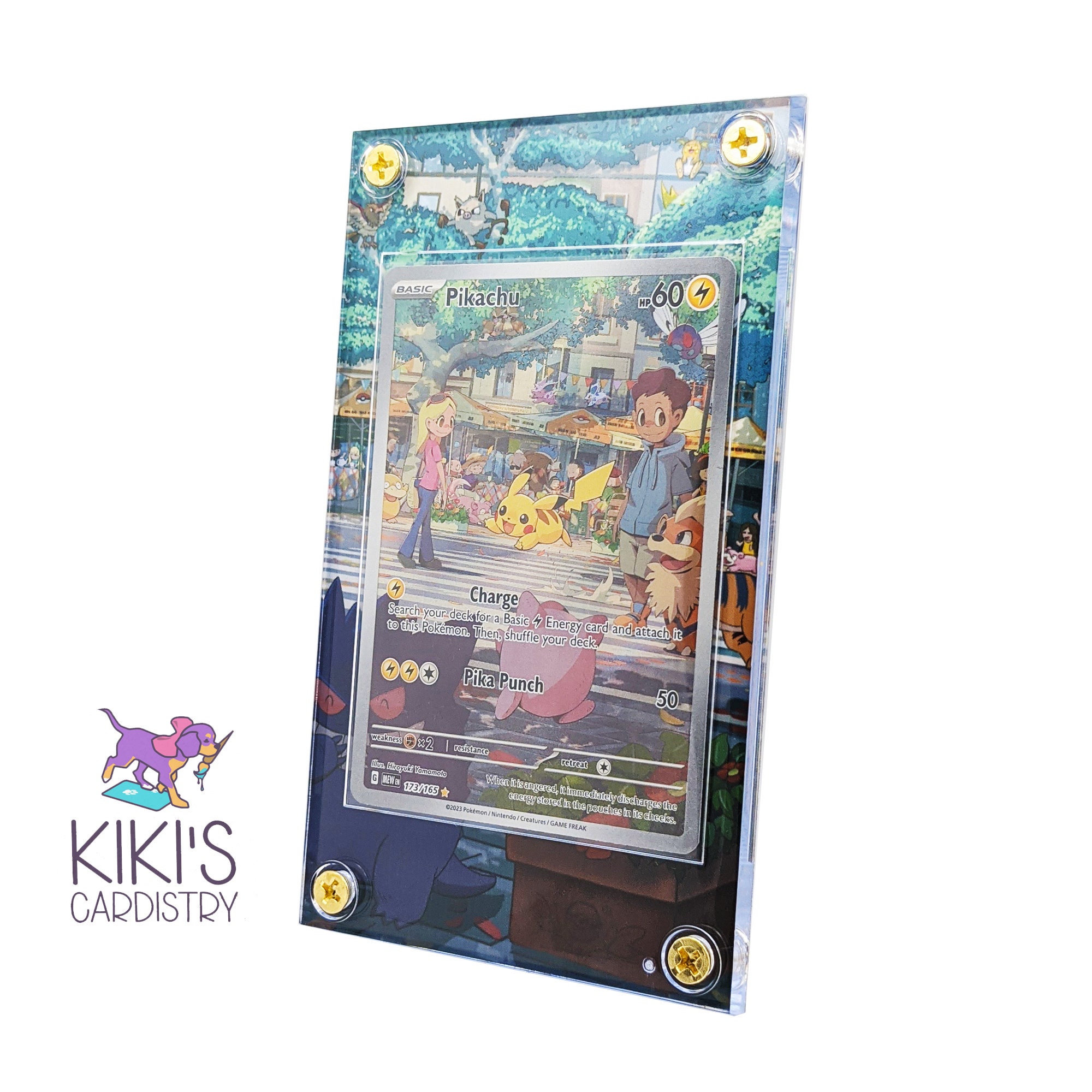 Pikachu 151 Extended Artwork Acrylic Card Display Case | AR