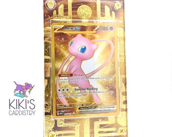 Gold Leaf Mew 151 Extended Artwork Acrylic Card Display Case | ミュウ MEW 205/165