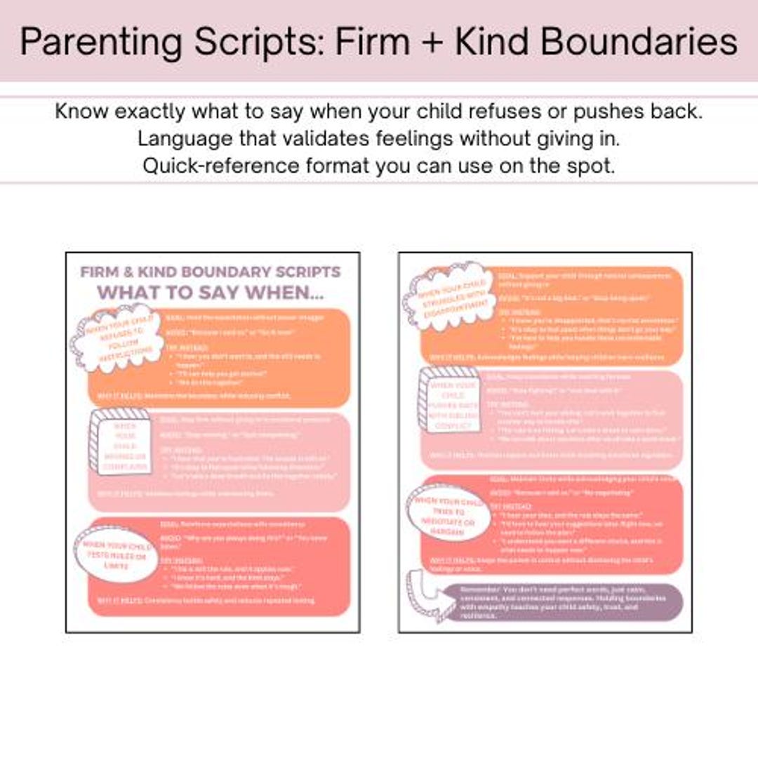 Firm & Kind Boundary Scripts | What to Say When Kids Refuse, Whine, or ...